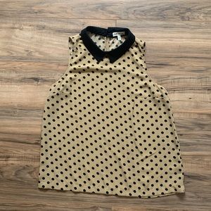 Sleeveless Blouse Polka Dot Size Large
